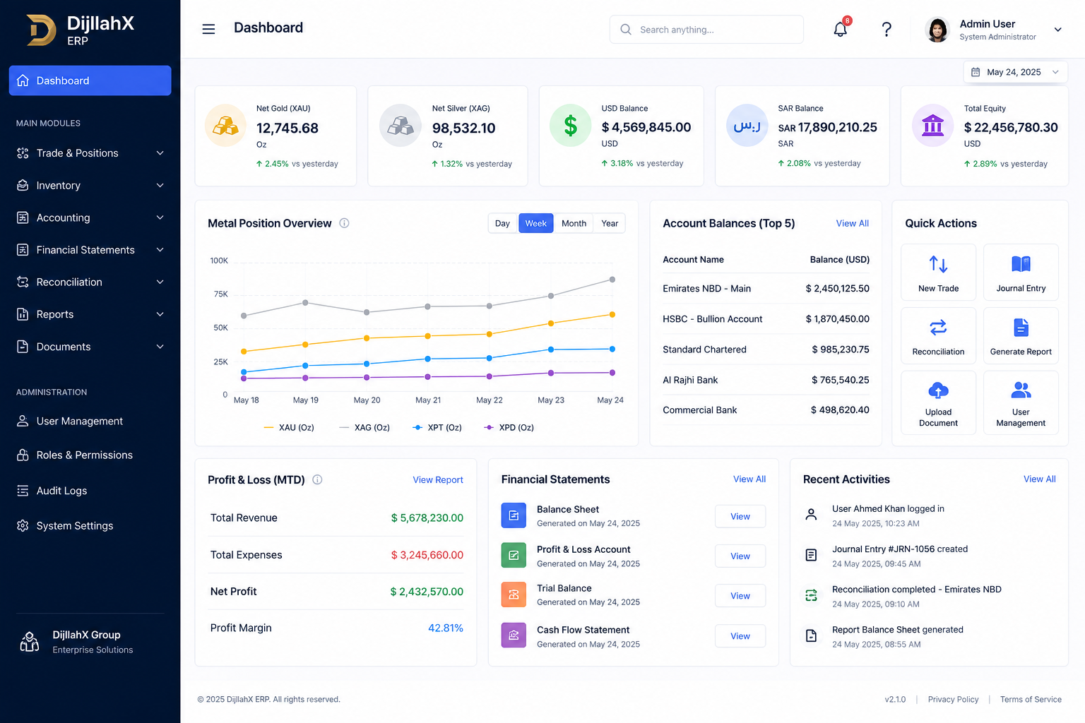 Enterprise ERP Platform - DijllahX preview